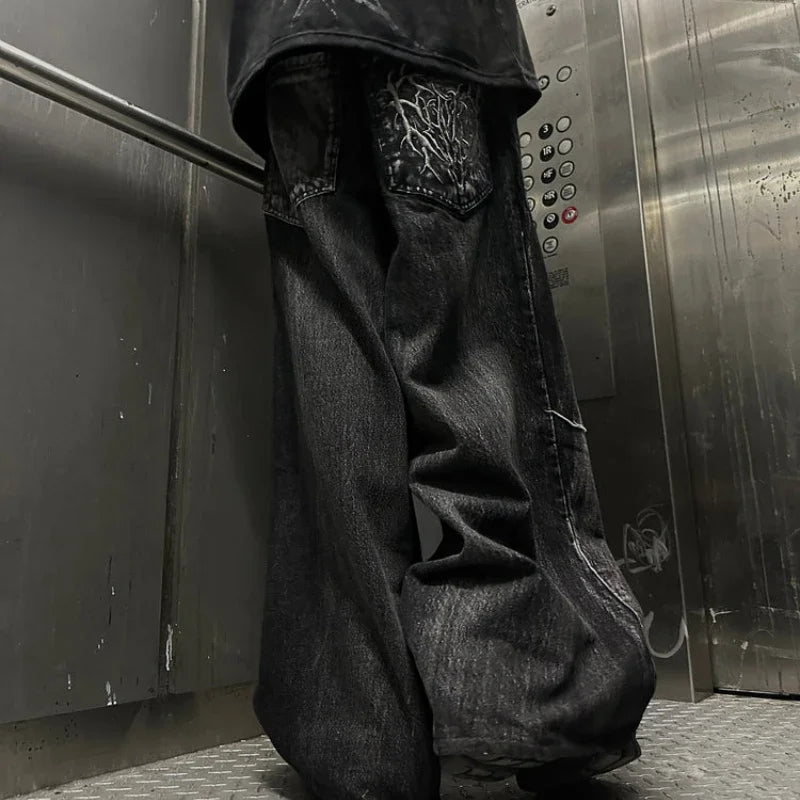 Gothic Spiderweb Denim