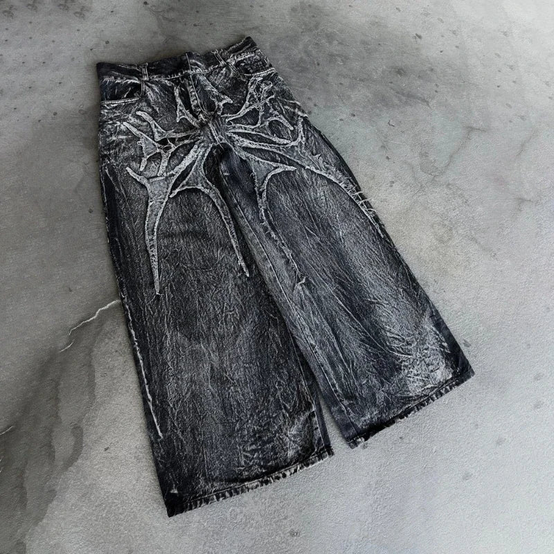 Gothic Spiderweb Denim