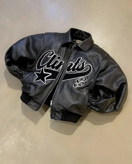 Star Varsity Leather Jacket