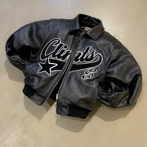 Star Varsity Leather Jacket